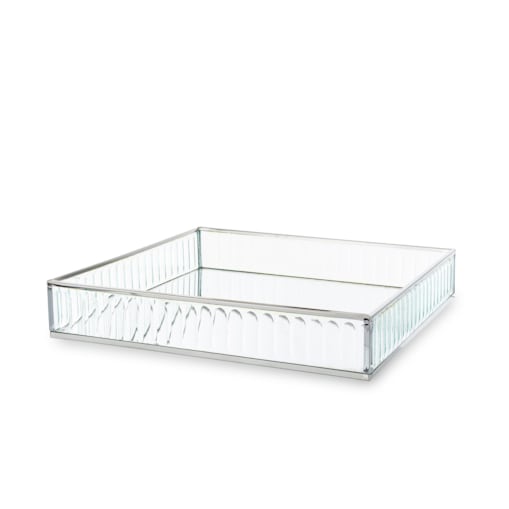 Taca dekoracyjna szklana 25x25x4,5 cm VETRU kwadrat