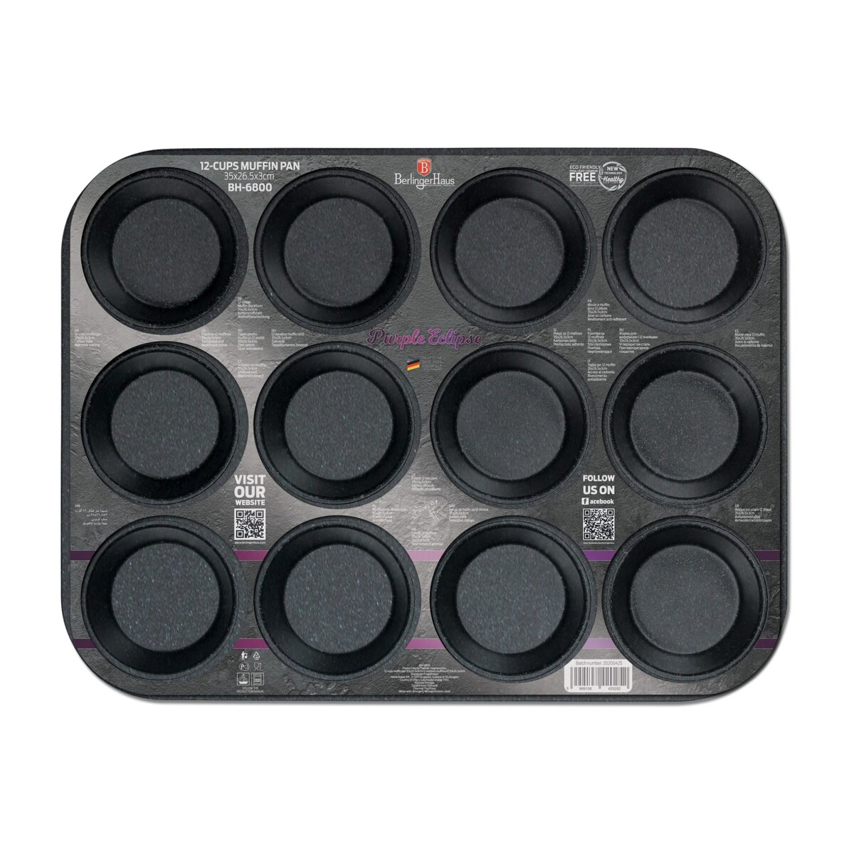 Forma do pieczenia muffinów babeczek x12 BERLINGER HAUS Purple Eclipse