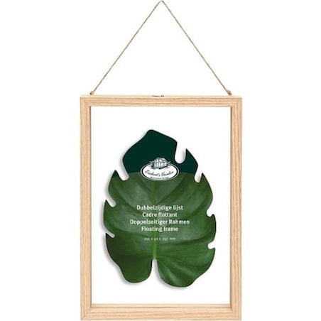 Ramka Dwustronna Wisząca na Liście Suszone Kwiaty na Prezent Zdjecia Ozdobna