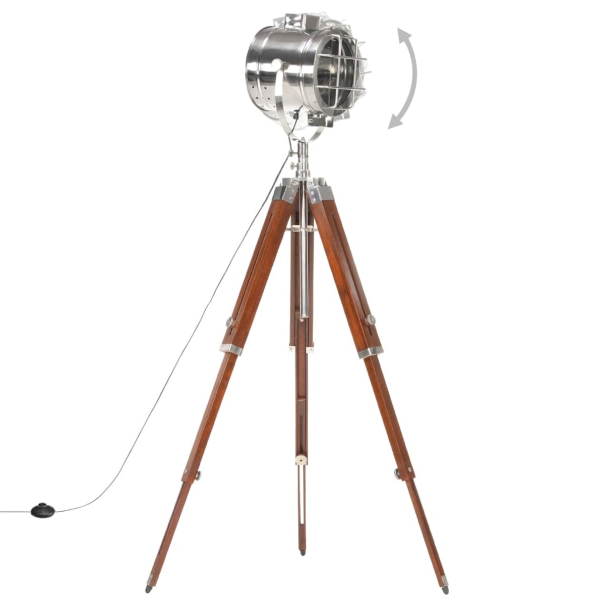 vidaXL Lampa podłogowa na trójnogu, lite drewno mango, 165 cm