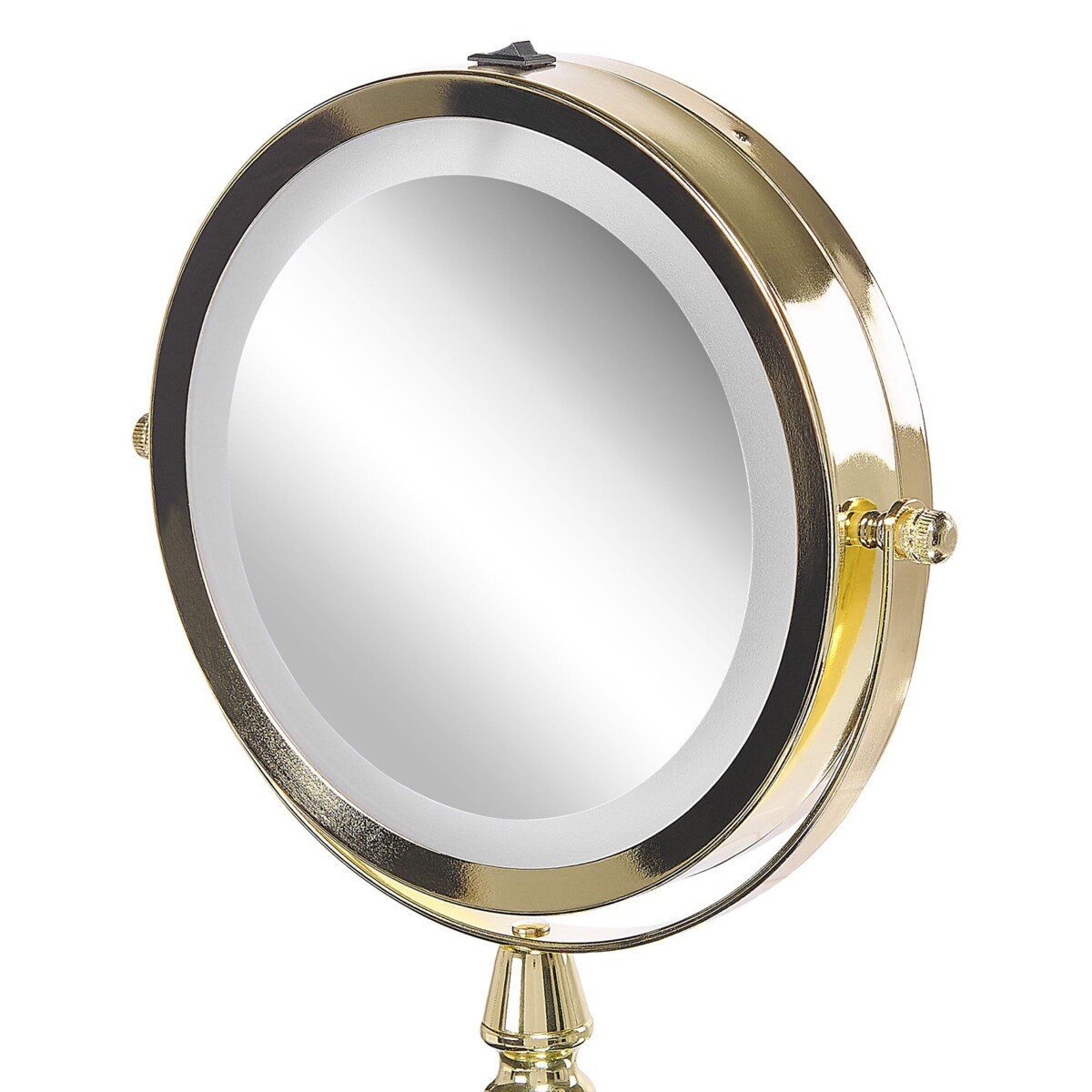 Lusterko kosmetyczne LED ø 18 cm złote MAURY