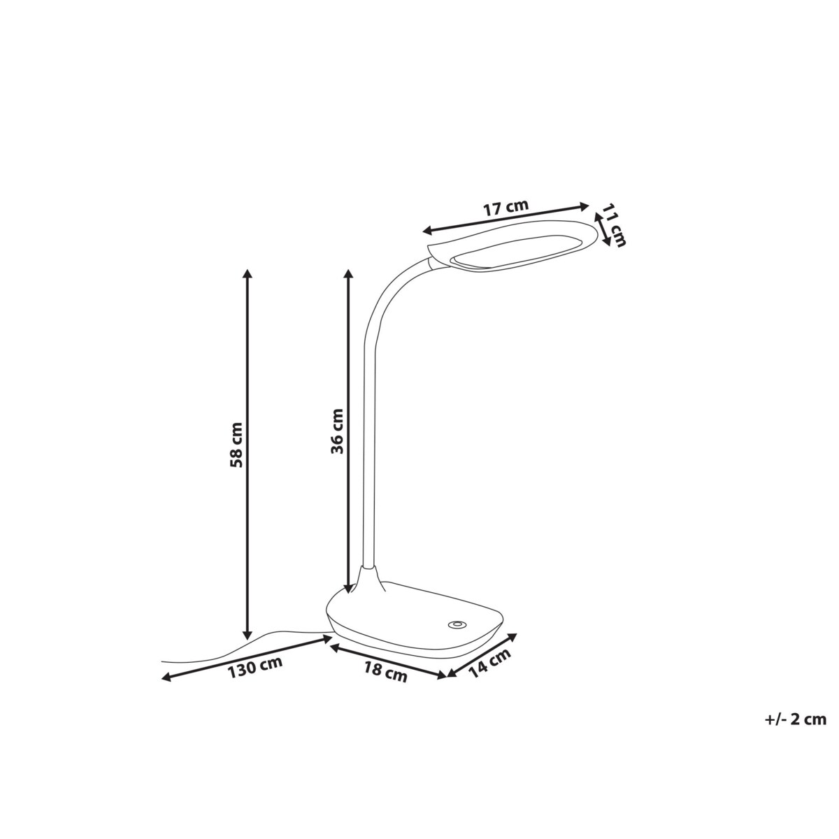 Lampa biurkowa LED HYDRA Ze ściemniaczem Biały