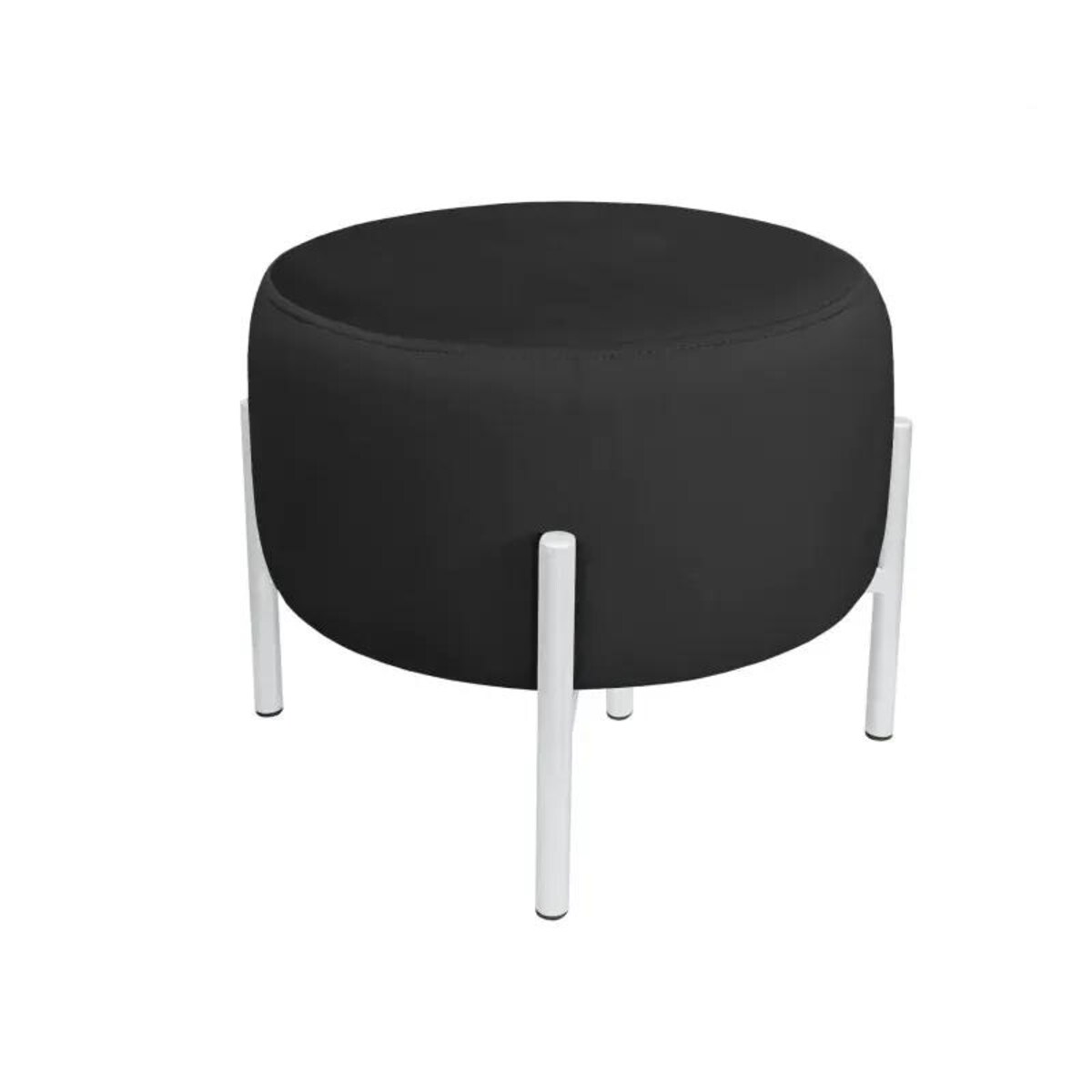 Pufa WILFRED MG VELVET czarna/biała