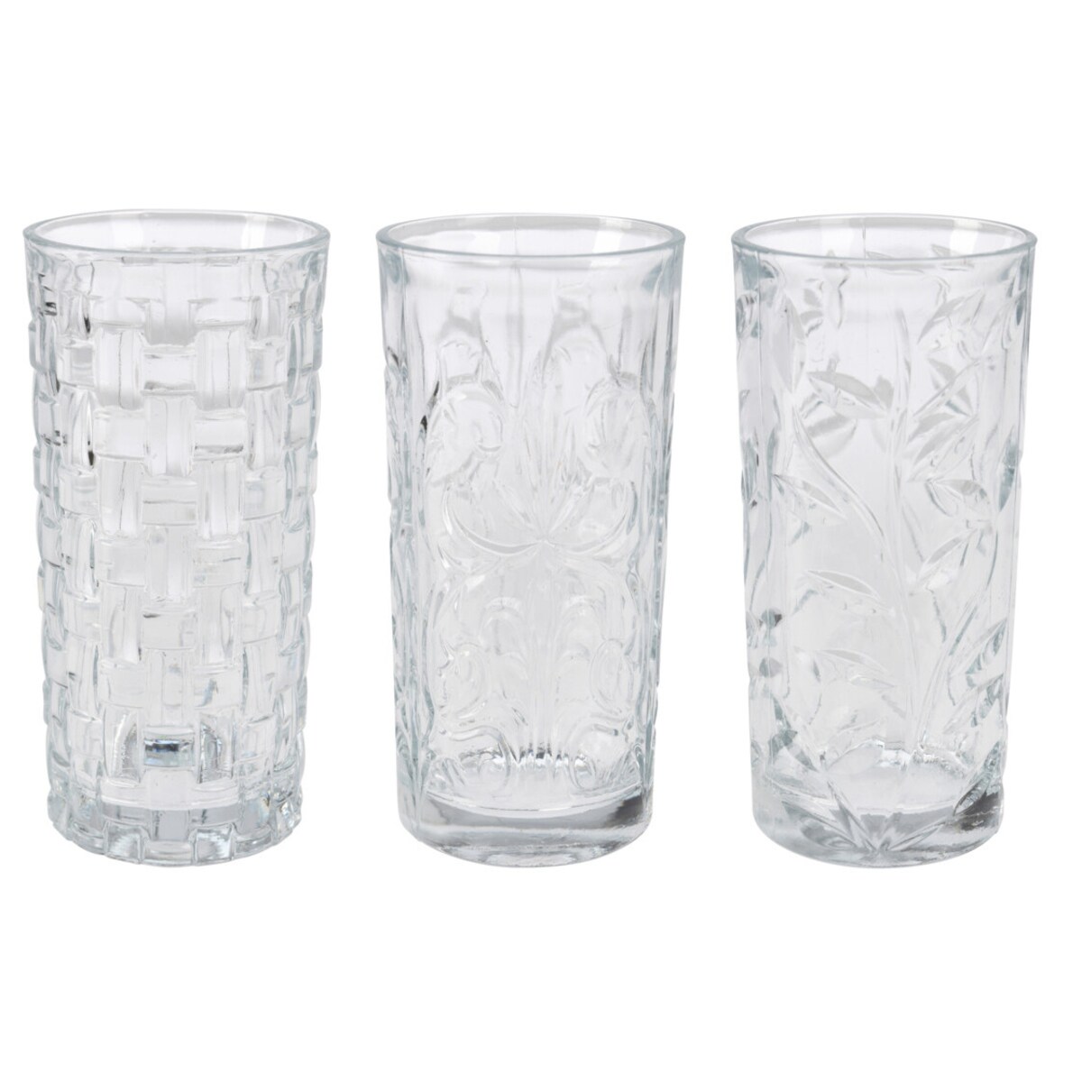 Zestaw 3 szklanek we wzory, 380 ml