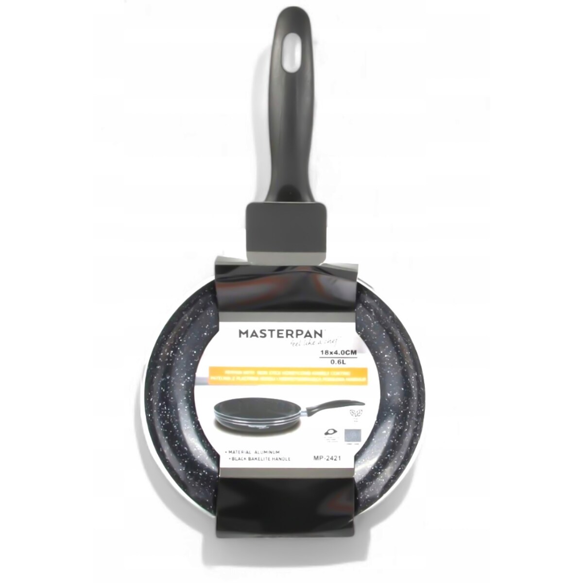 Lekka Patelnia Granitowa 18 Cm Plaster Miodu Indukcja Gaz 0.6L 4.0 Cm