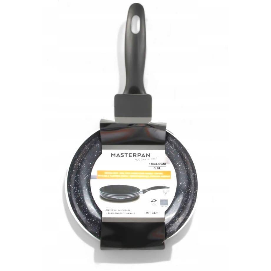 Lekka Patelnia Granitowa 18 Cm Plaster Miodu Indukcja Gaz 0.6L 4.0 Cm