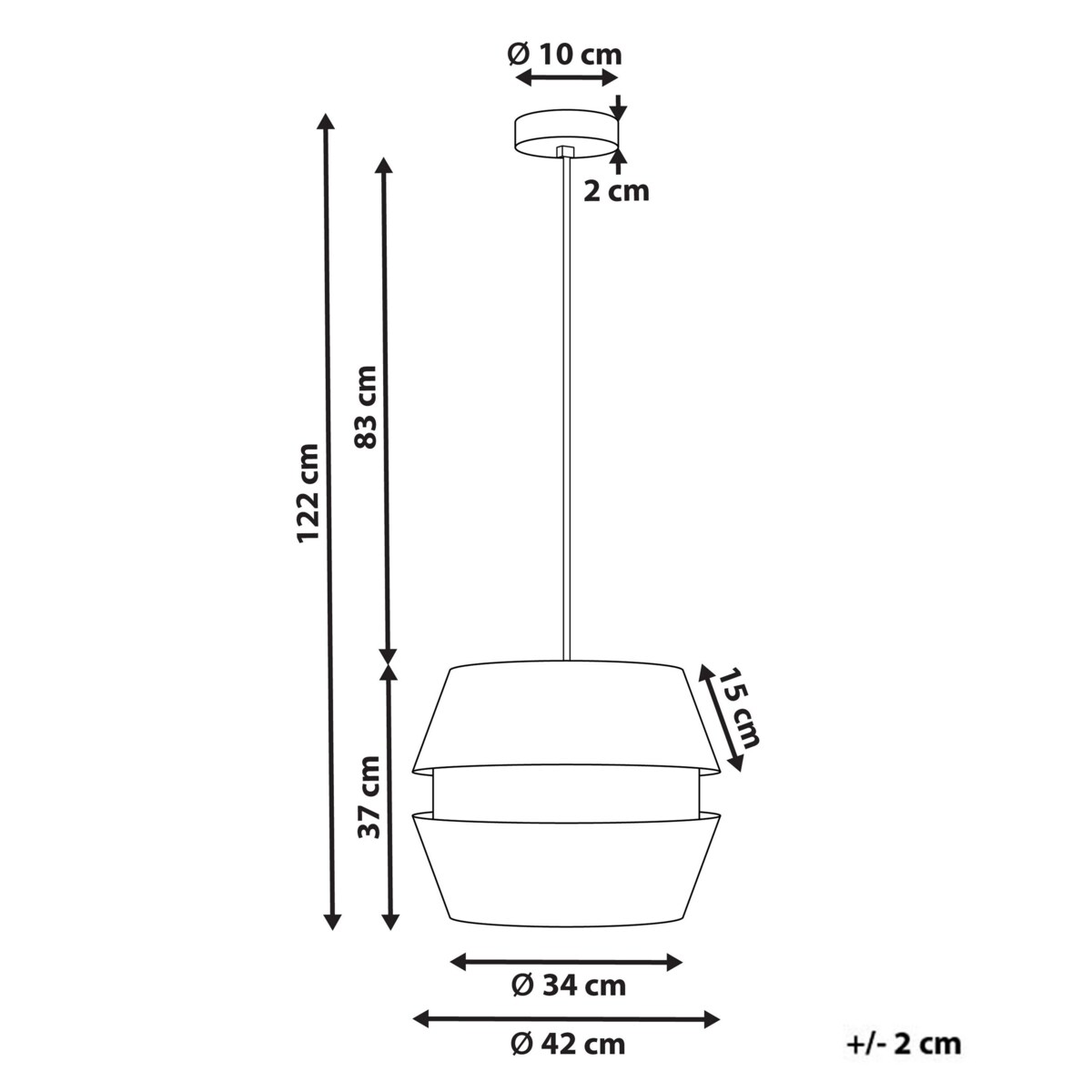 Lampa wisząca lniana beżowa ATOYAC