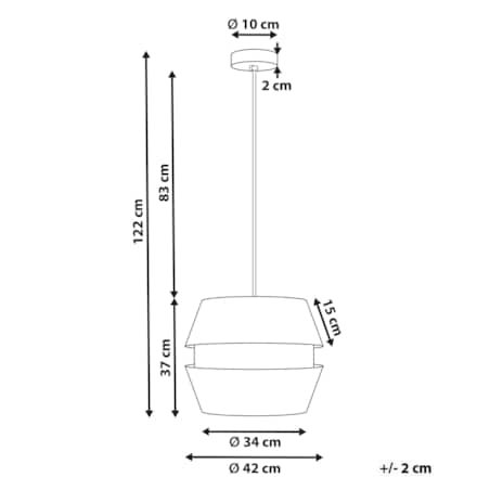 Lampa wisząca lniana beżowa ATOYAC