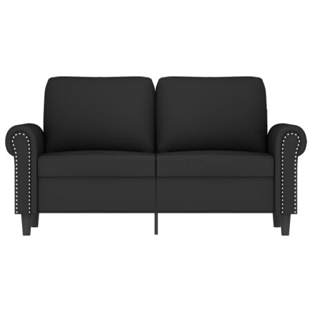 vidaXL Sofa 2-osobowa, czarna, 120 cm, tapicerowana aksamitem