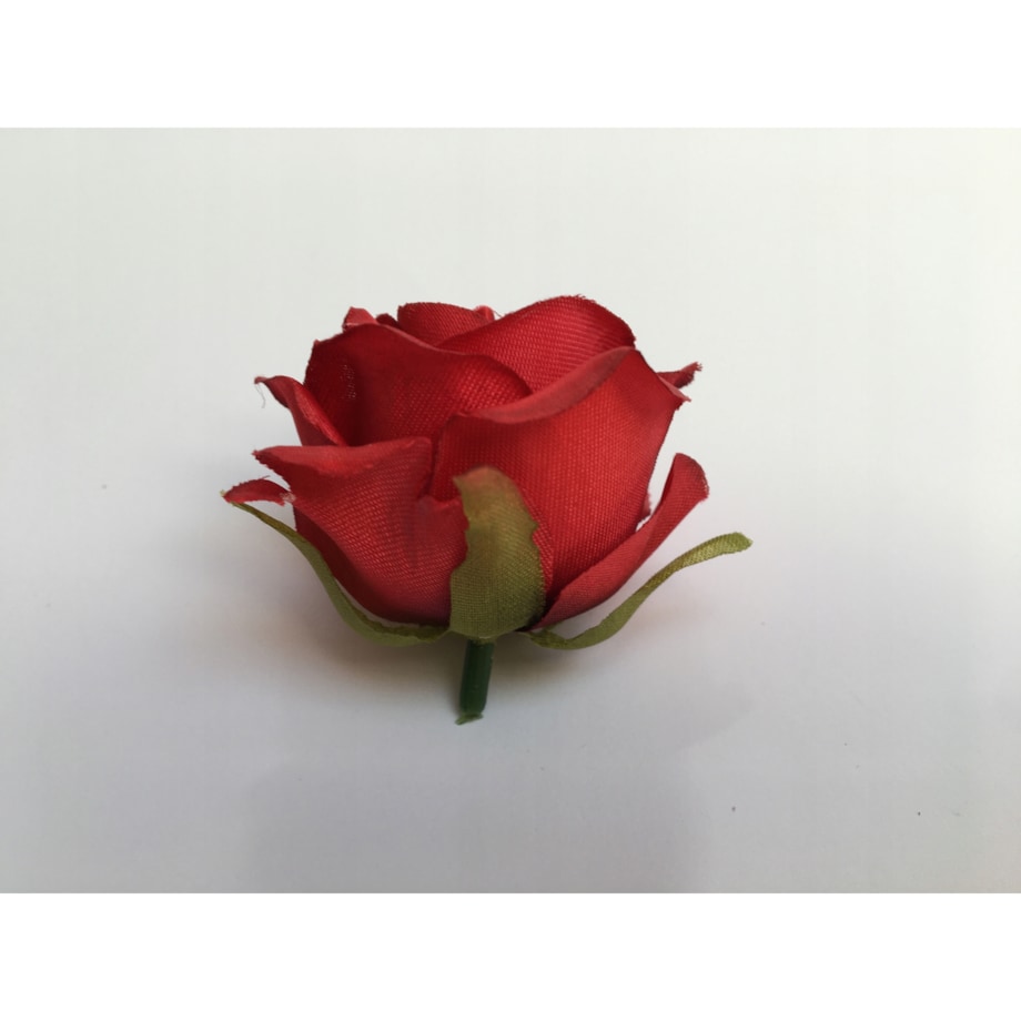 RÓŻA MAŁA sztuczna czerwona na stroik wiązankę 6x