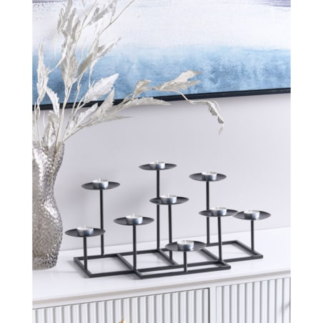 Świecznik LAMEGO Metal 23 cm Czarny