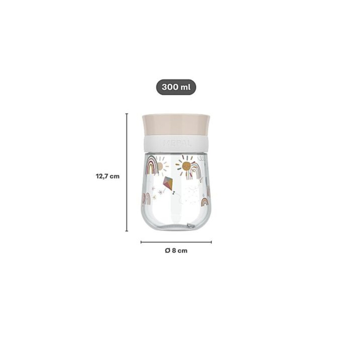 Kubek dziecięcy treningowy do nauki picia Mio 300 ml Sunshine & Rainbow 108018565245