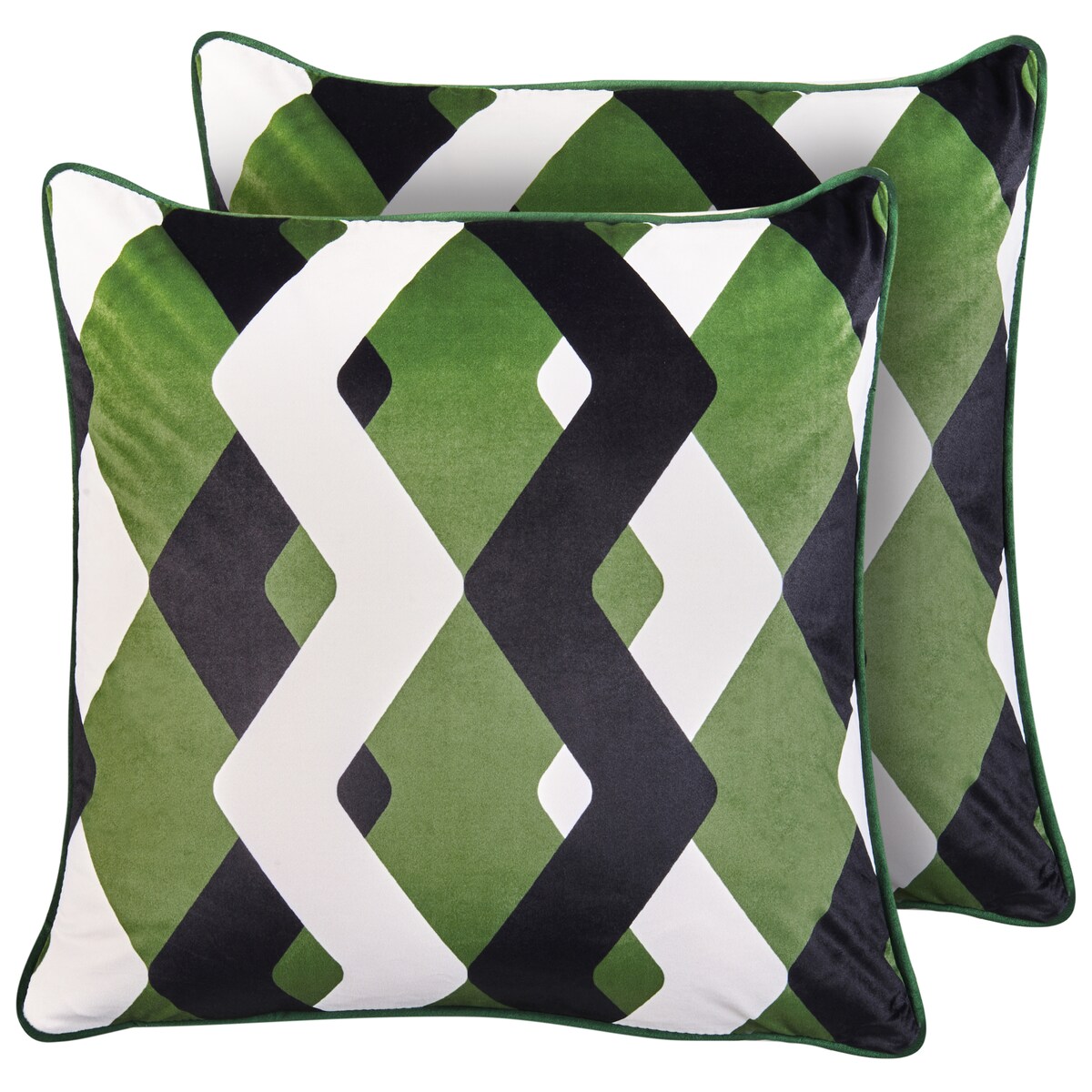 Zestaw 2 poduszek ogrodowych SWAY Wzór geometryczny 45 x 45 cm Kolorowy