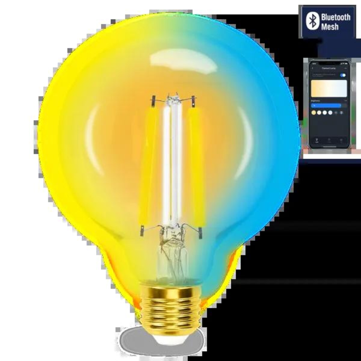 inteligentna żarówka bluetooth mesh g95 6w cct