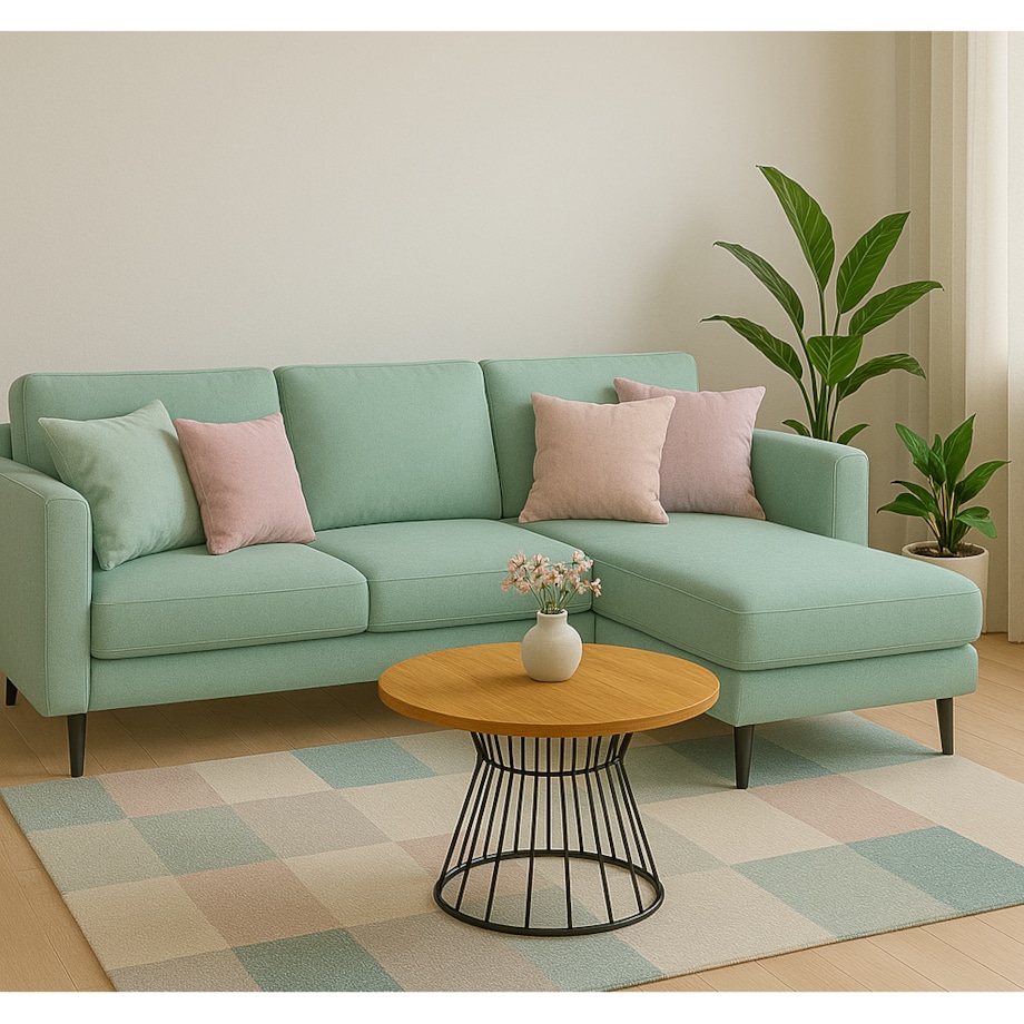 Stolik kawowy LEO drewniany blat, metalowa podstawa- dąb craft złoty