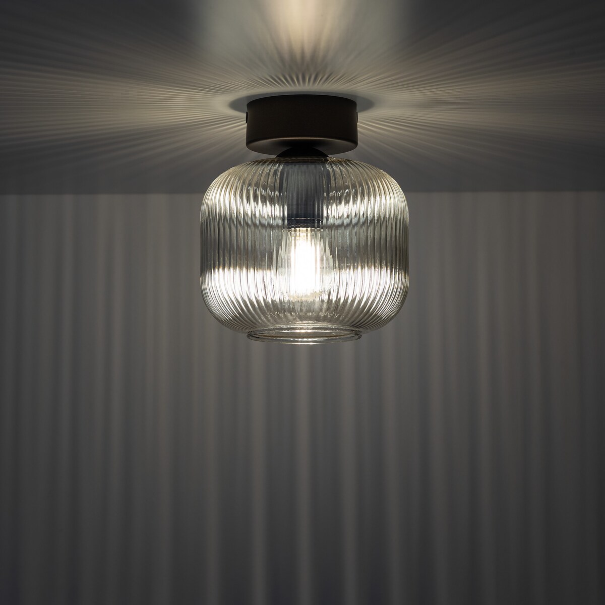Plafon sufitowy TK Lighting SALVIA 11358 brązowy bursztynowe szkło E14 nowoczesna lampa do salonu kuchni i sypialni