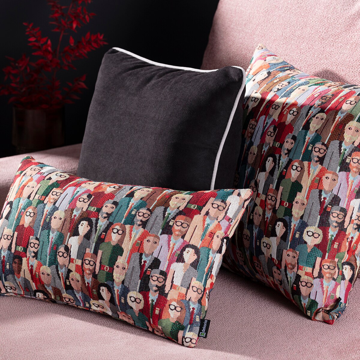 Zestaw poduszek do salonu Modern People, 43x43/45x45/47x28 cm