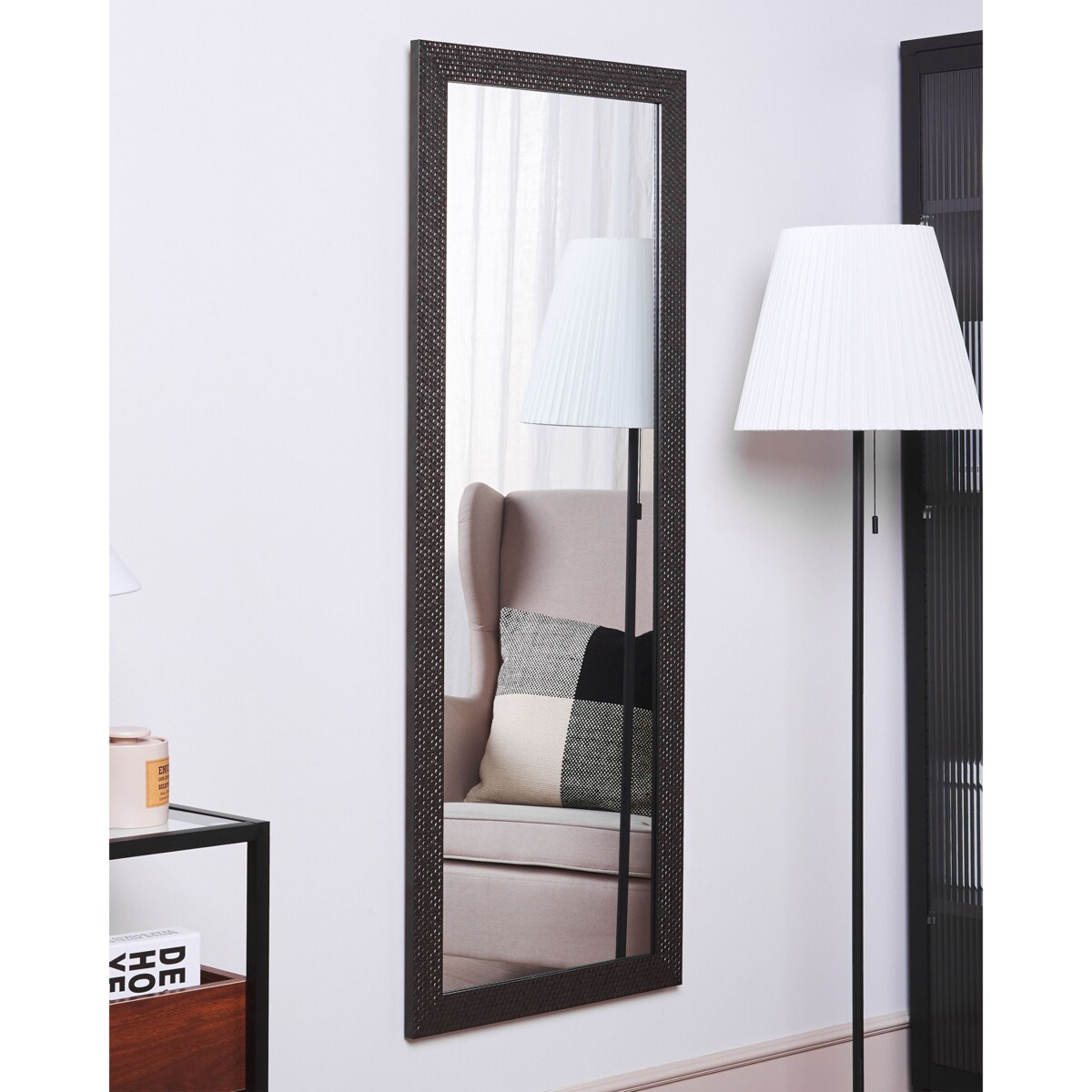 Lustro ścienne AJACCIO 50 cm 130 cm Srebrny