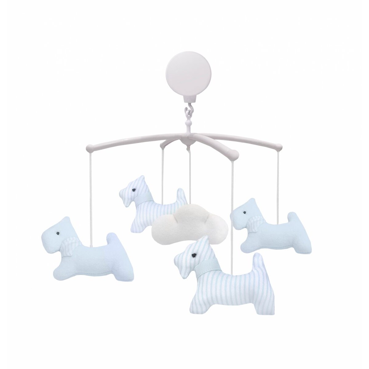 Karuzelka z błękitnymi pieskami