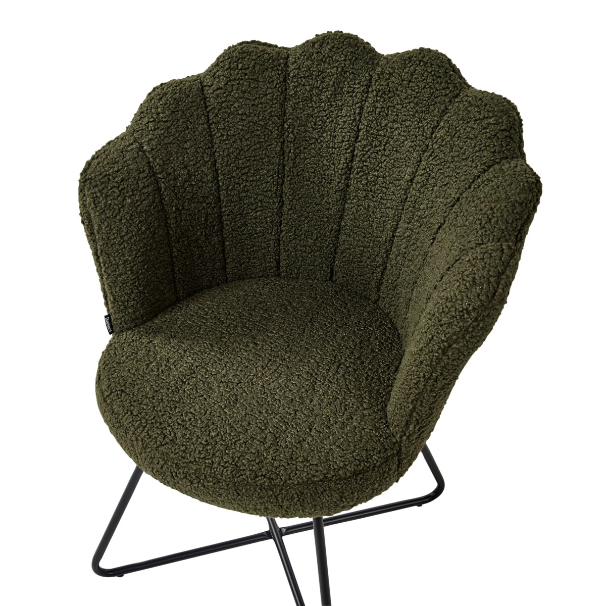 Fotel LOVELOCK Boucle Ciemnozielony