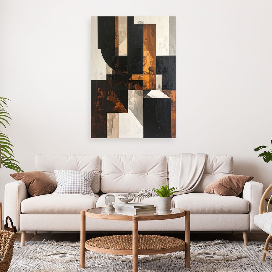 Obraz do salonu sypialni biura loftu, Abstrakcja tekstura brązowy