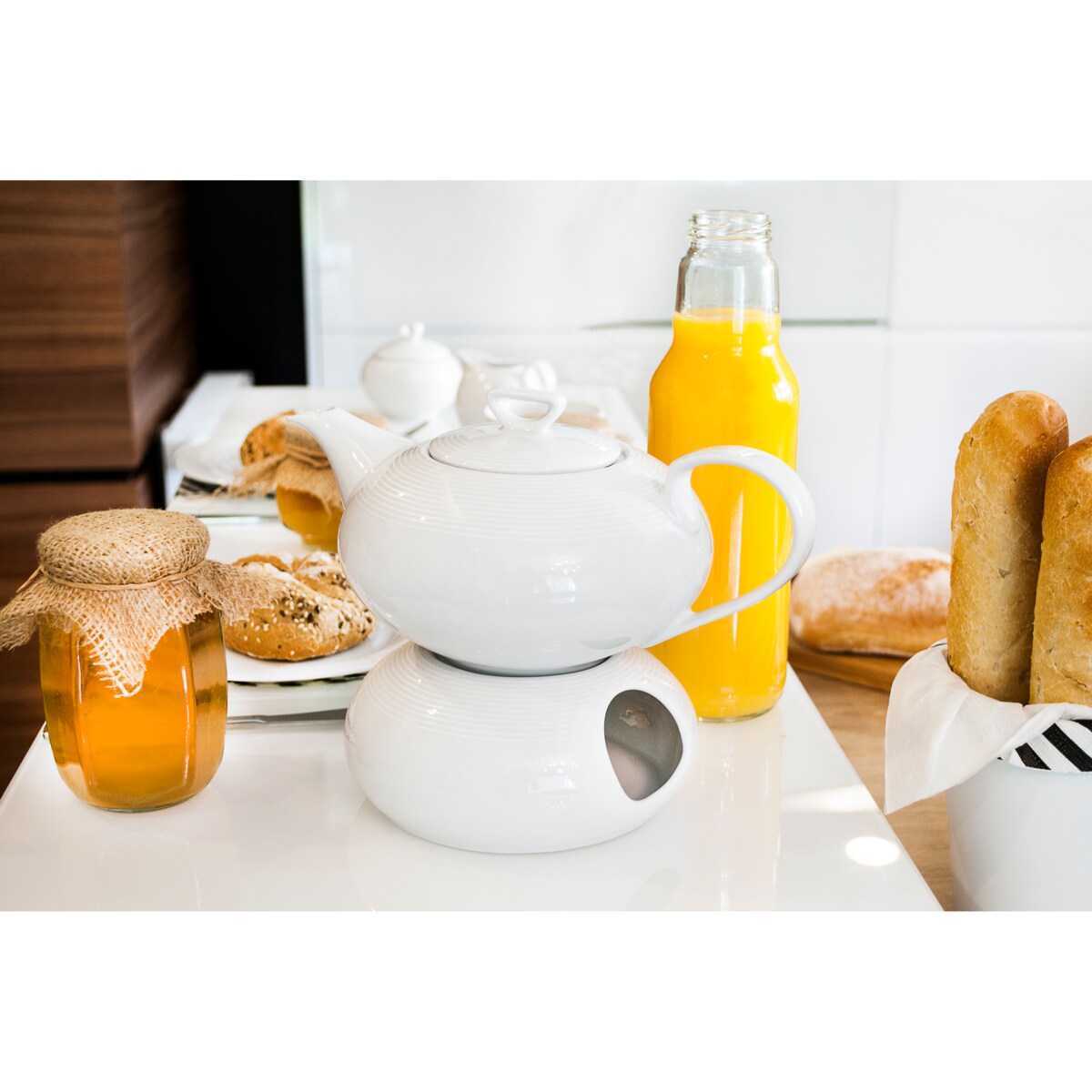 Czajnik 1100 ml Yvette Biała Linea E755