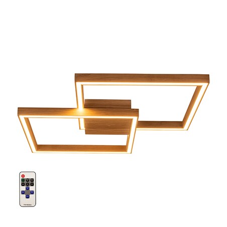 Drewniana Lampa Sufitowa BRITOP Lighting 1xLED 24V 48W Dąb Olejowany FSC, Sterowana Pilotem, Polski Producent, 1 szt.