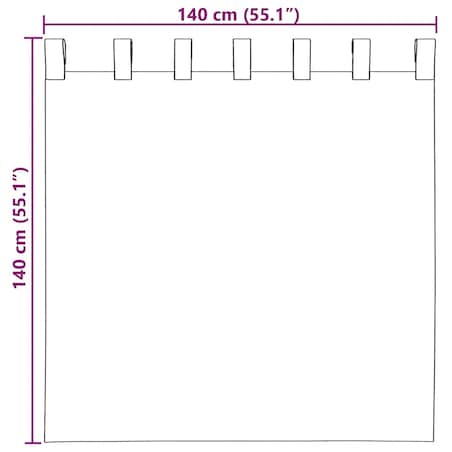 vidaXL Zasłony woalowe z pętelkami 2 szt. Jasnoszary 140x140 cm