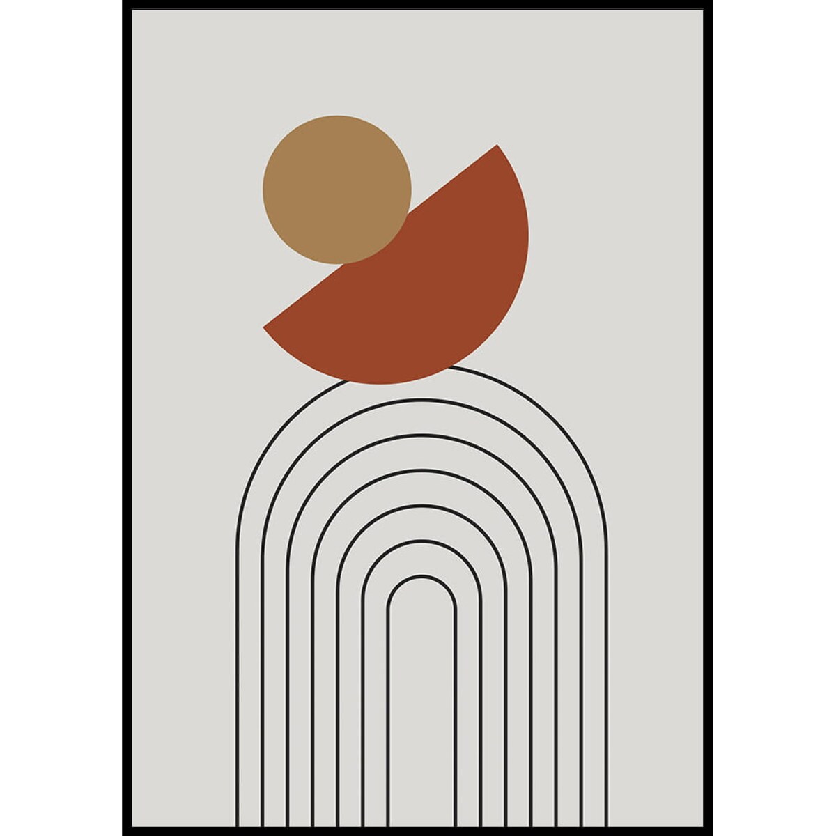 plakat circles and arches no 1 30x40 cm