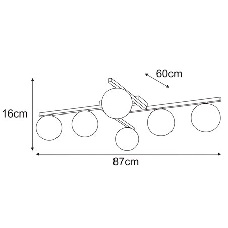 Lampa sufitowa K-5461 z serii KORFU