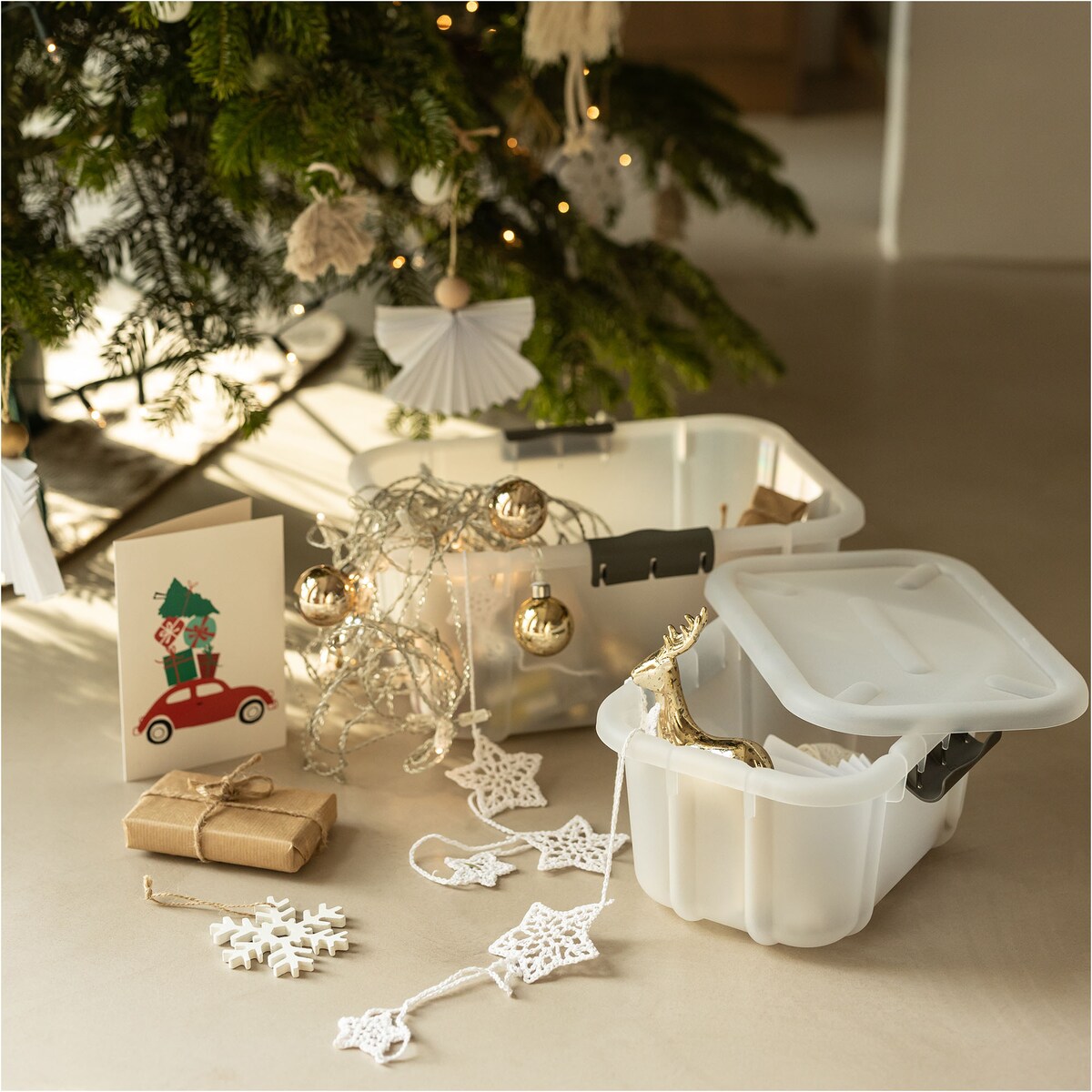 Pojemnik Plastikowy Pudełko 3.6 L Plastikowe Zamykany Z Pokrywką Pudło Box Do Przechowywania Na Zabawki Biżuterię Ubrania