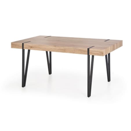 STÓŁ Hannah DĄB | CZARNY w stylu loftowym Z MDF I METALU