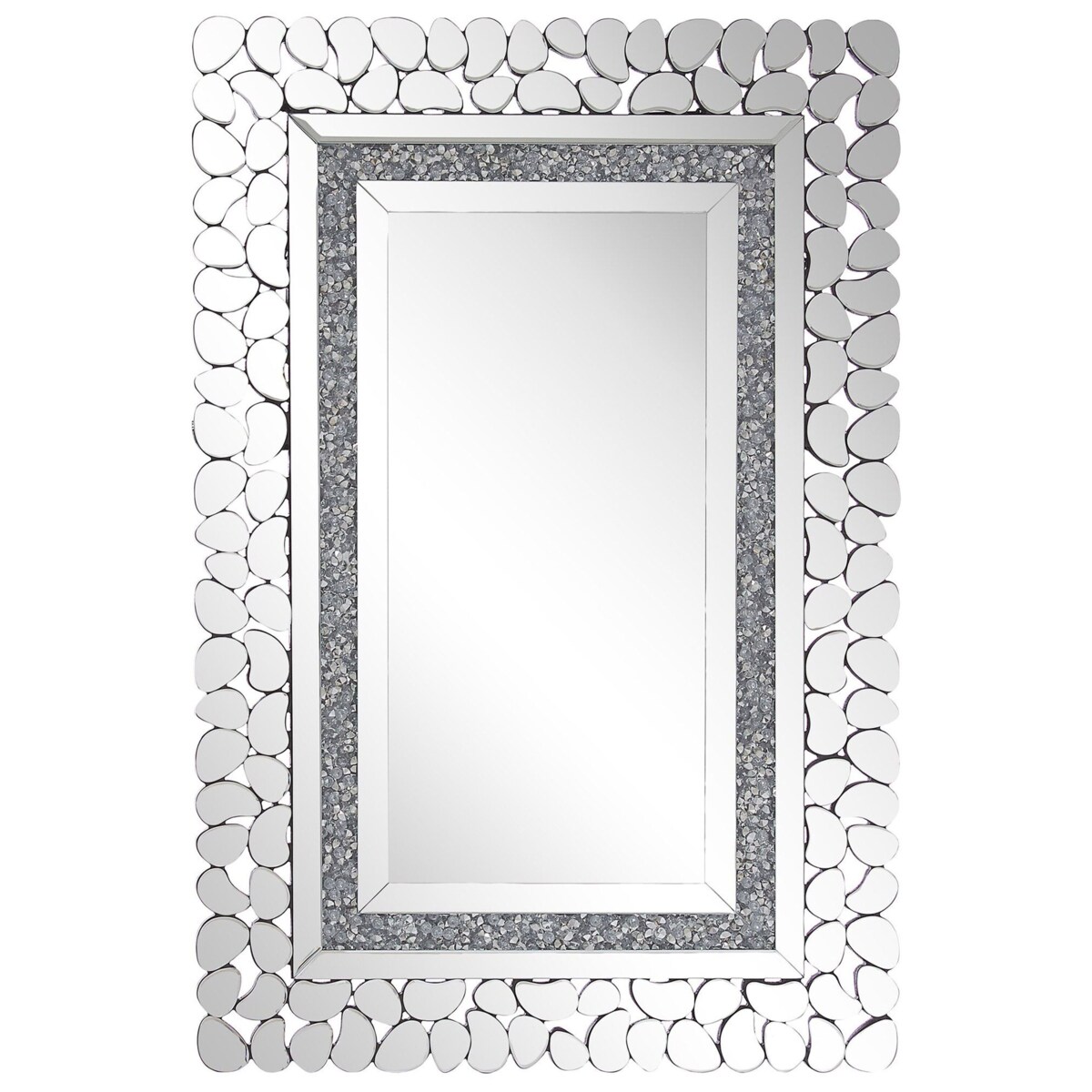 Lustro ścienne 60 x 90 cm srebrne PABU