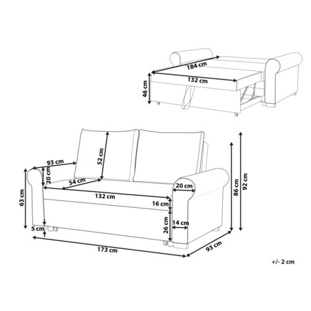 Sofa rozkładana SILDA Ciemnozielony