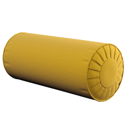 Poduszka wałek z zakładkami, miodowy welwet, Ø20 x 50 cm, Ingrid