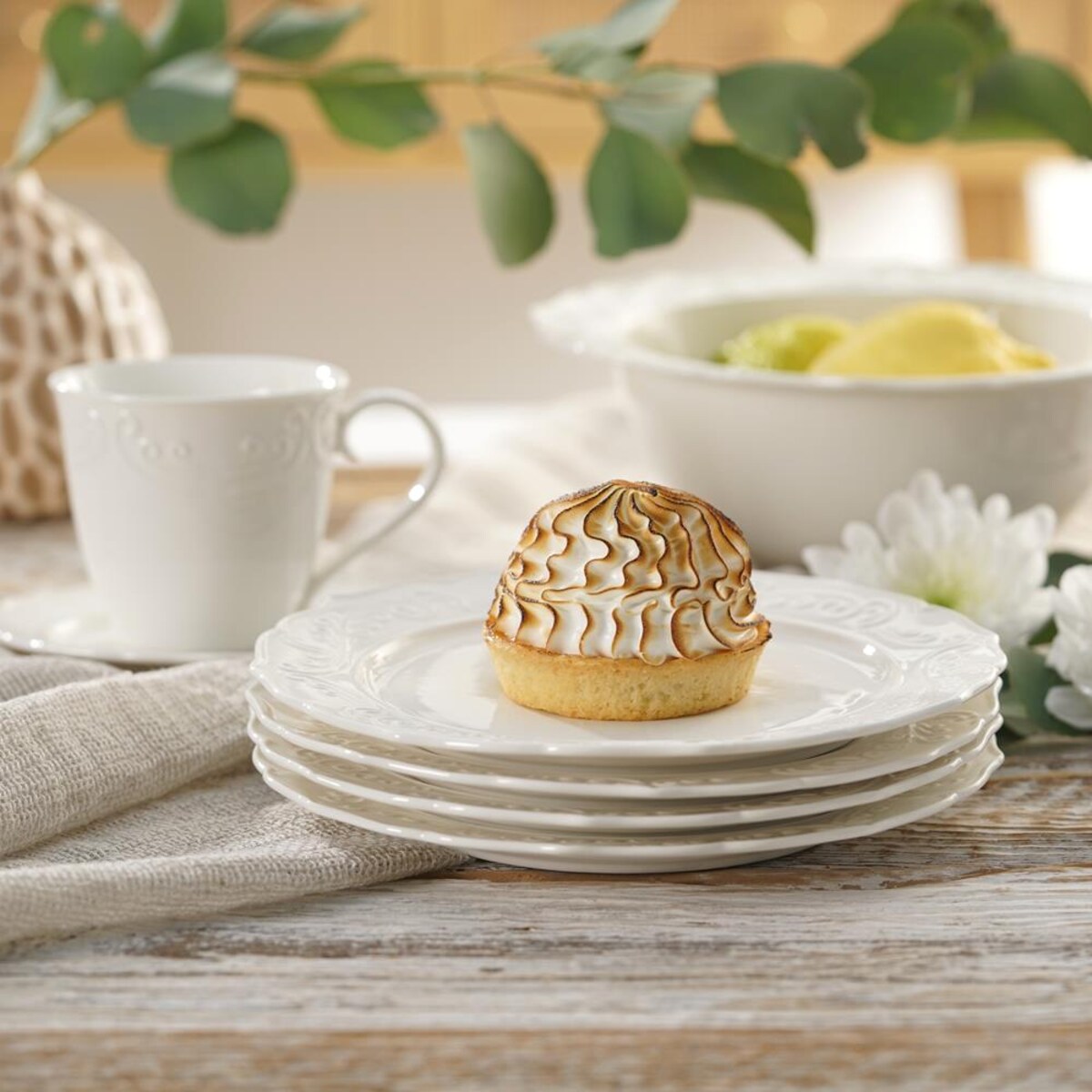 VILLA ITALIA Talerzyk deserowy porcelanowy 20 cm OLIMPIA