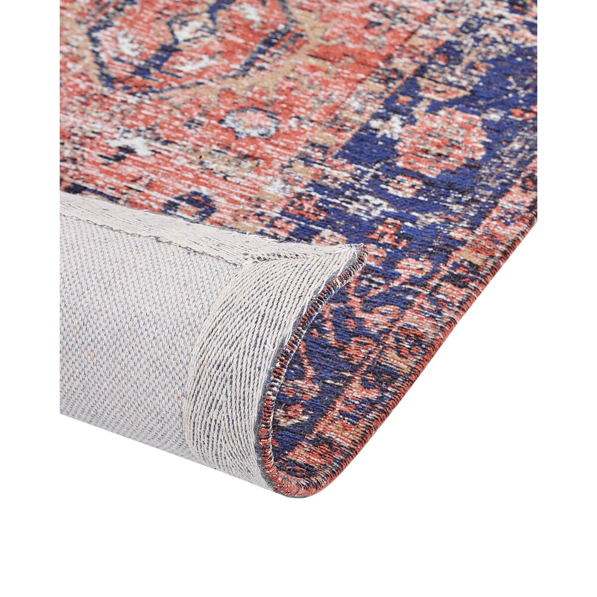 Dywan bawełniany 80 x 300 cm czerwono-niebieski KURIN