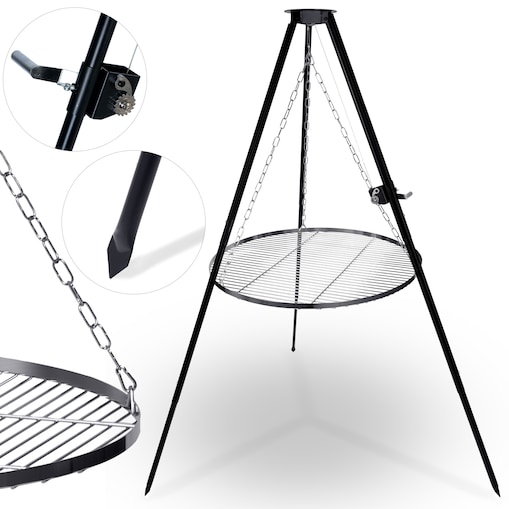 Palenisko ogrodowe grill na ognisko 80cm ruszt stalowy trójnóg Berdsen BD-884
