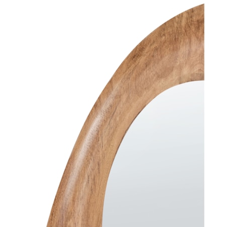 Lustro ścienne HOURTIN 68 x 100 cm Brązowy