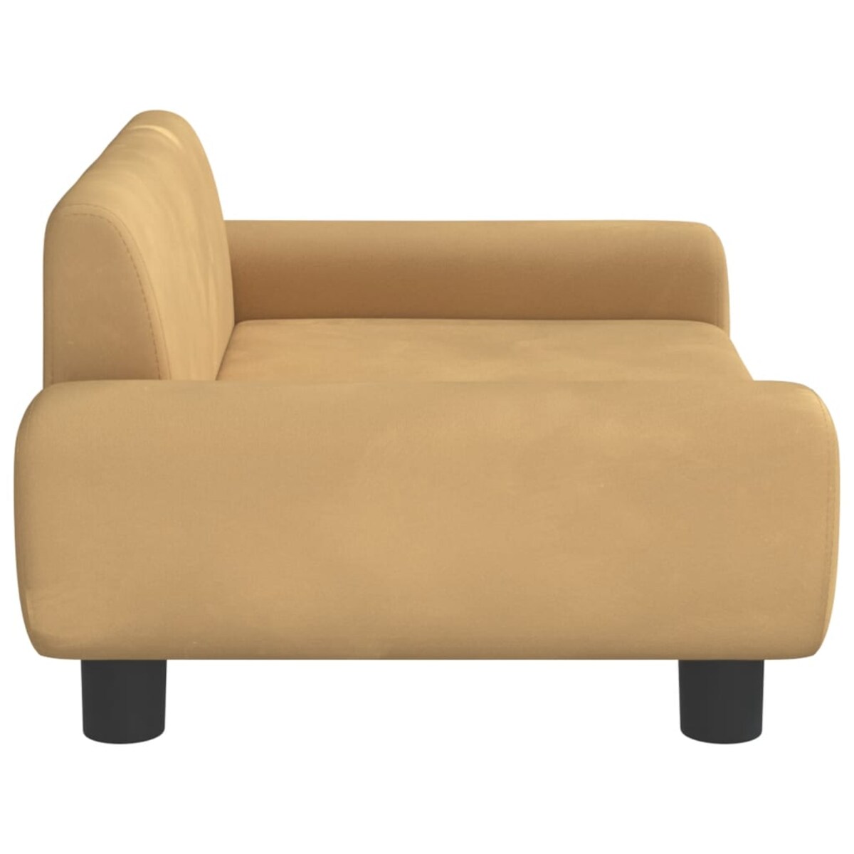 vidaXL Sofa dla dzieci, brązowa, 70x45x33 cm, aksamit