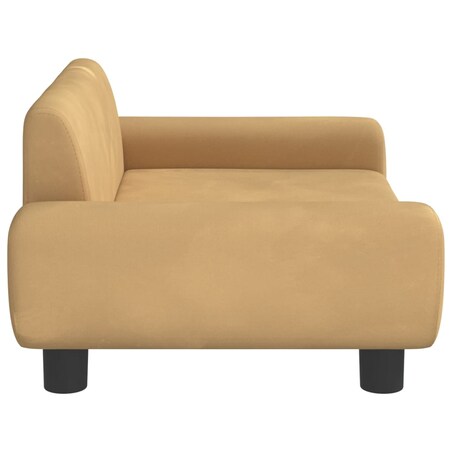 vidaXL Sofa dla dzieci, brązowa, 70x45x33 cm, aksamit