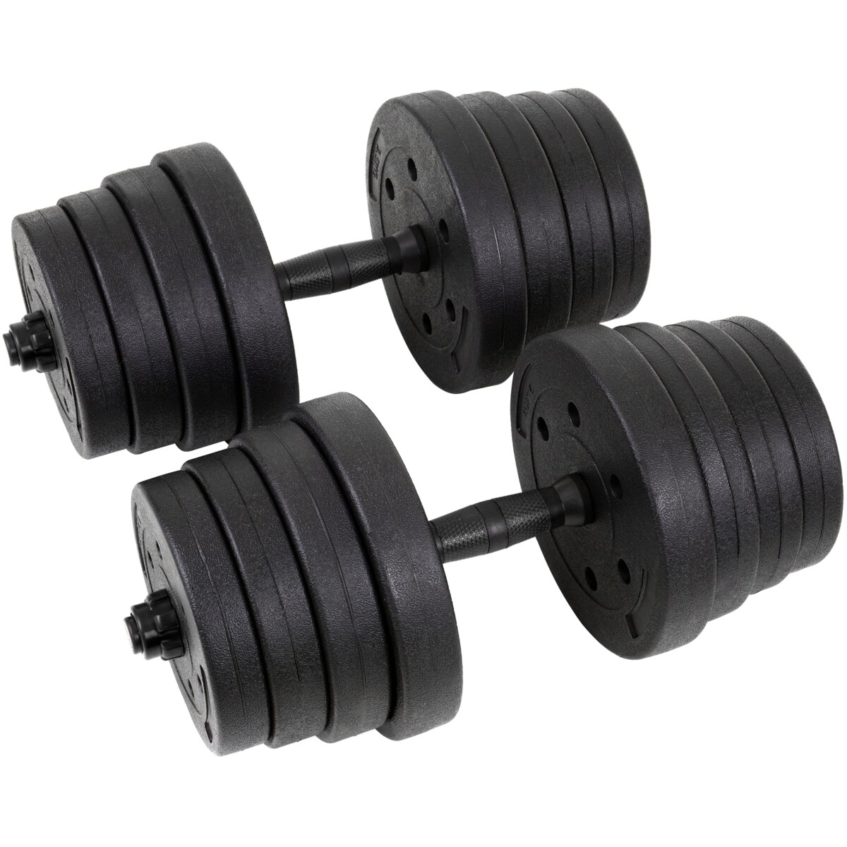 Zestaw hantli 2x15kg hantle bitumiczne 30 kg regulowane funfit