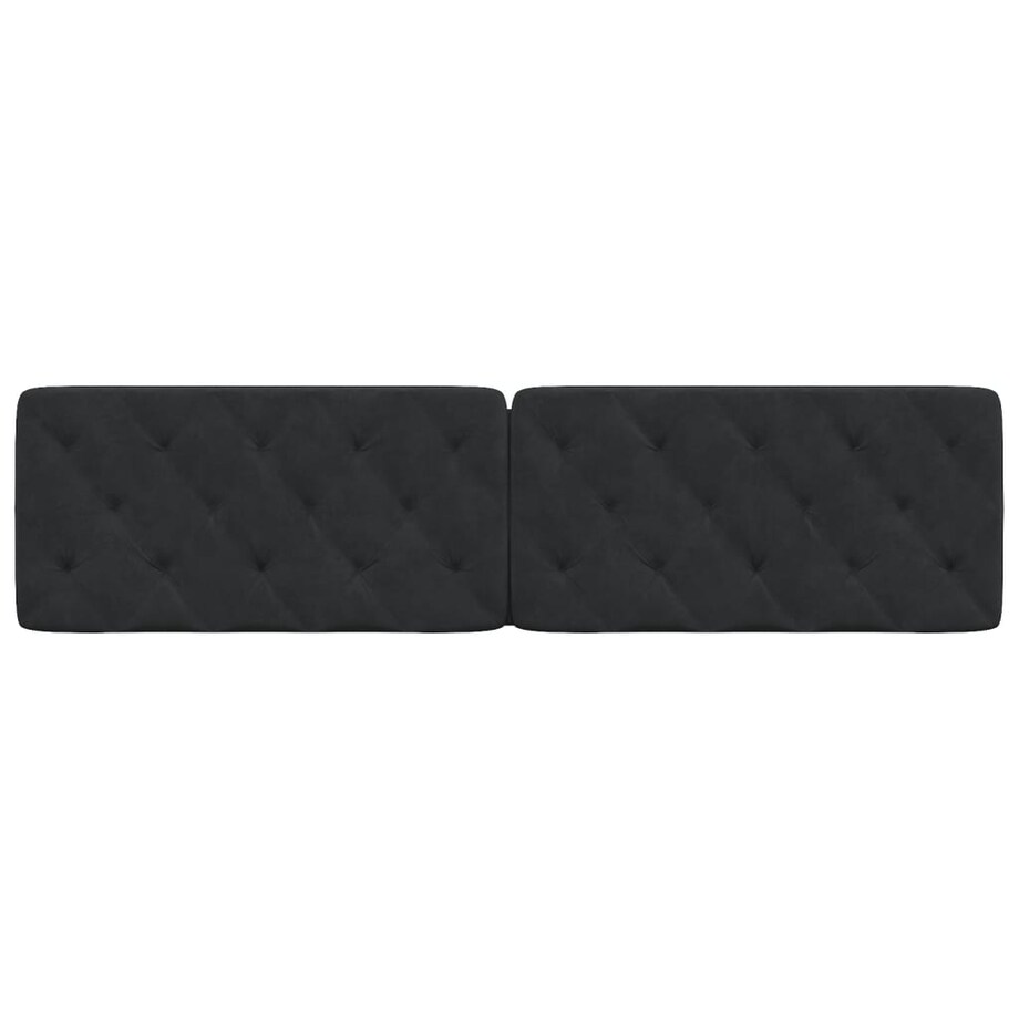 vidaXL Poduszka na wezgłowie, czarna, 200 cm, aksamitna