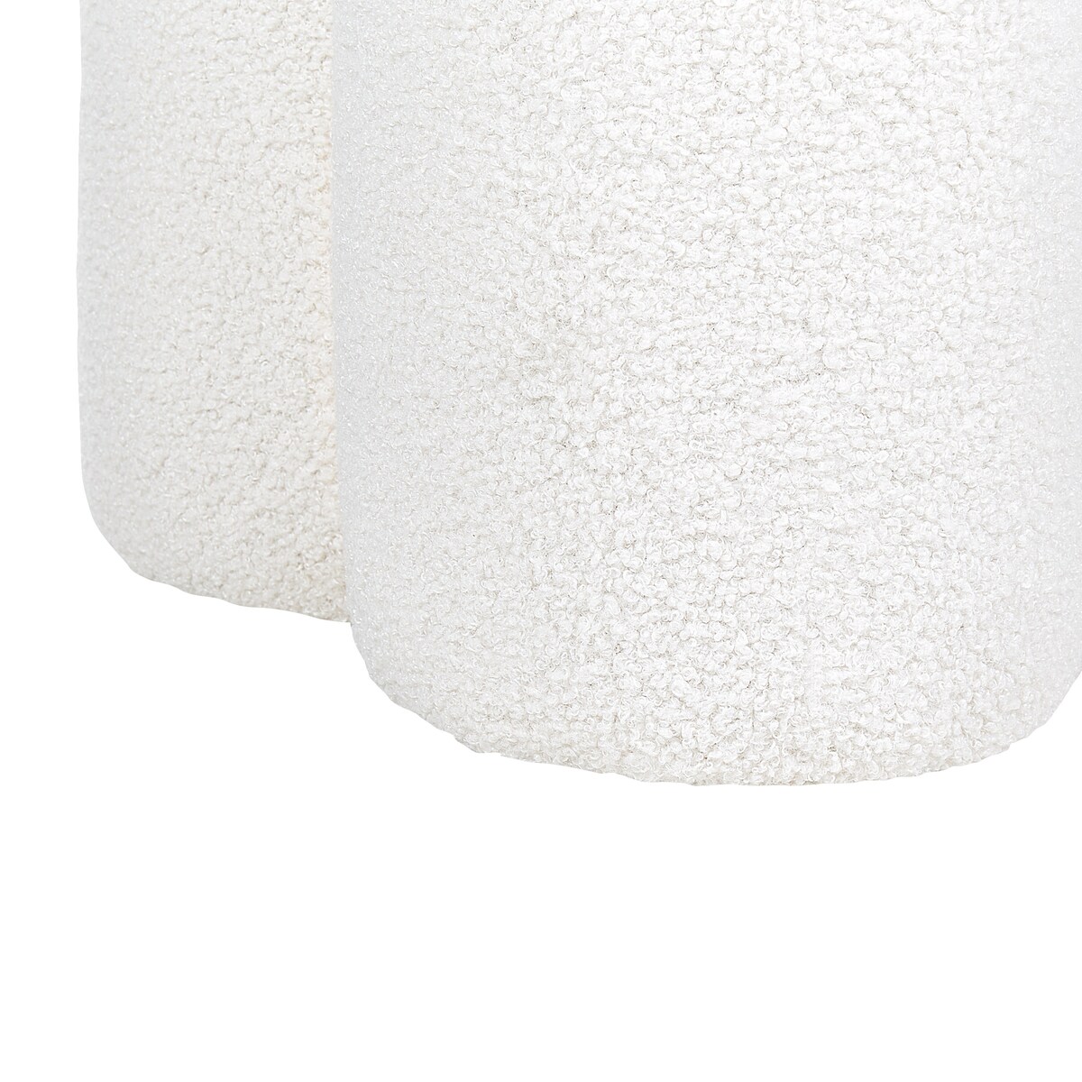 Puf CARRINGTON Boucle Złamana biel