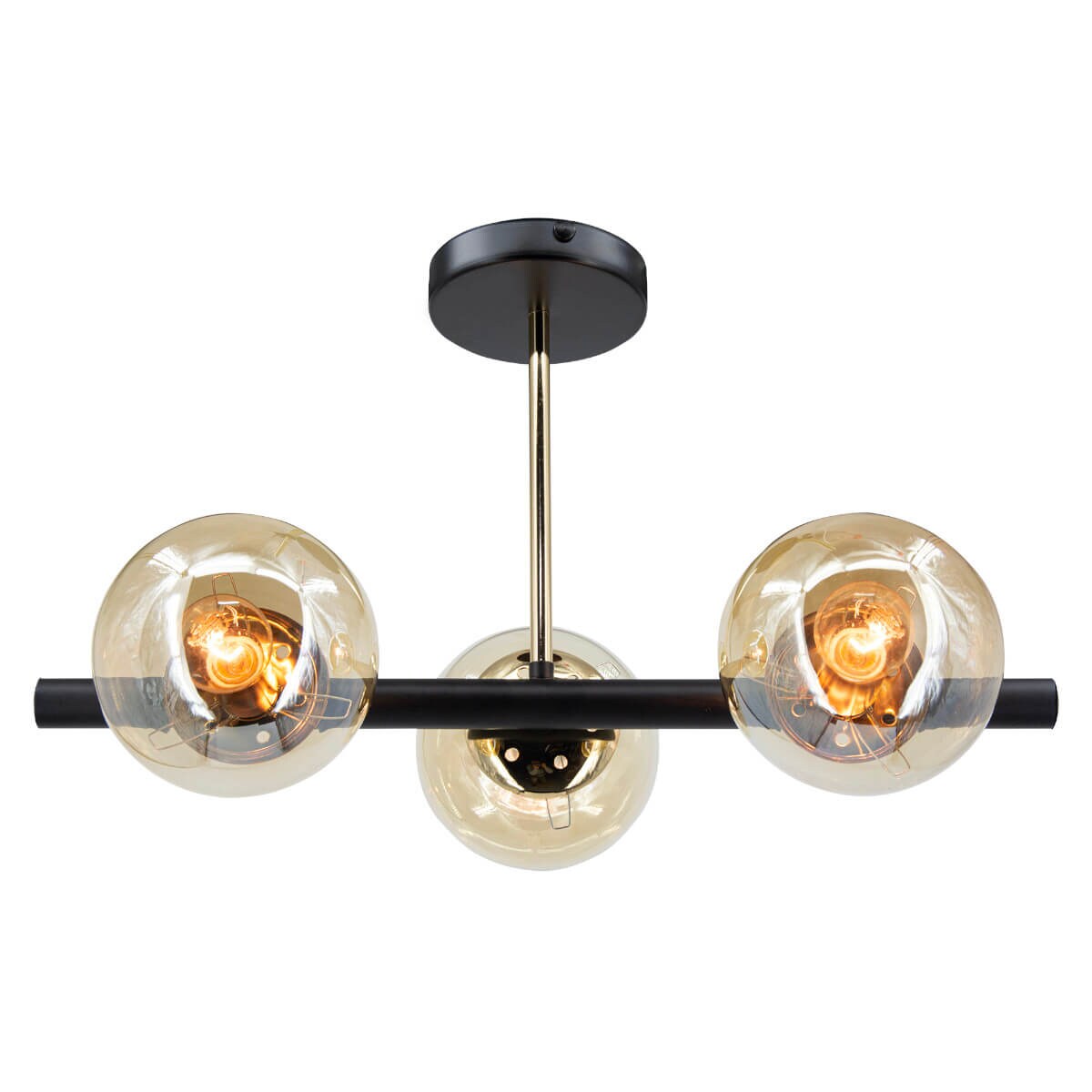 Sufitowa lampa potrójna Otis 3010/3 BL TR kule złota czarna