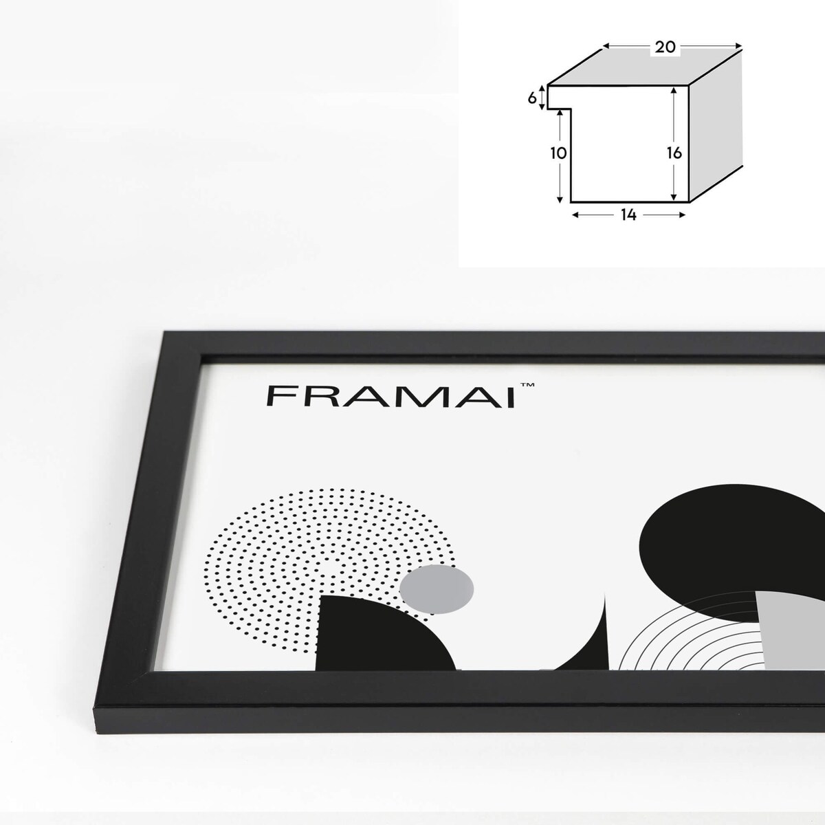 Pakiet 3 szt. czarnych ramek 30x40 cm FRAMAI®