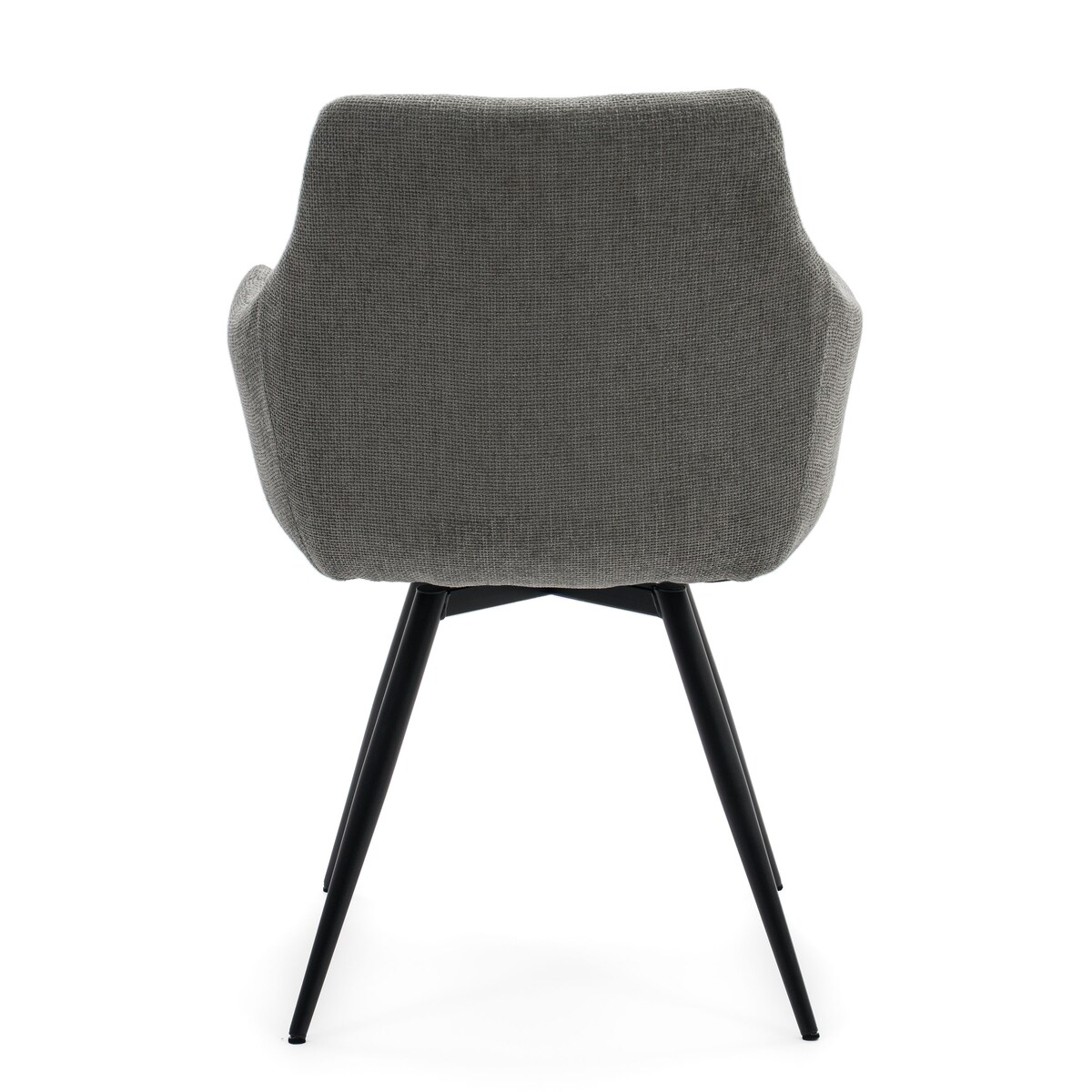 Krzesło tapicerowane obrotowe szenilowe do salonu LUGANO szare