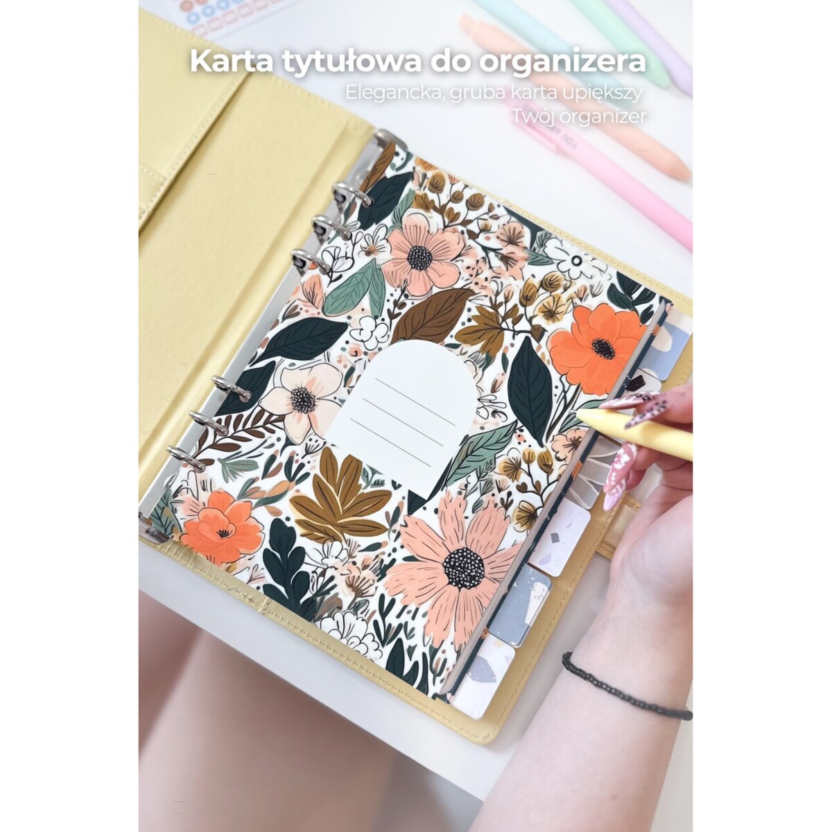 Strona tytułowa do segregatora – AUTUMN FLOWER
