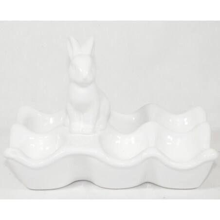Miseczka na jajka z zajączkiem 13,5x20x12 cm duża