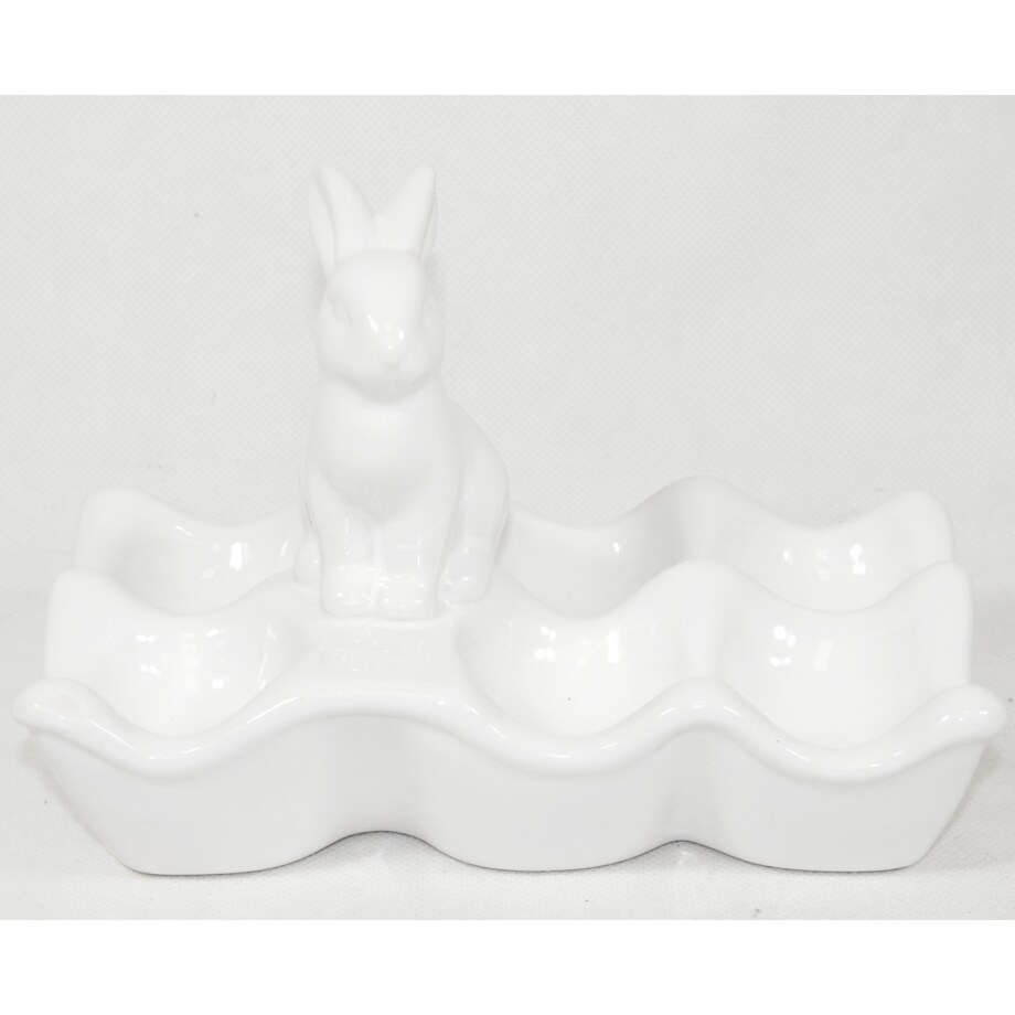 Miseczka na jajka z zajączkiem 13,5x20x12 cm duża